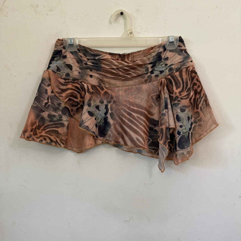 I.AM.GIA Animal Print Asymmetrical Skirt S